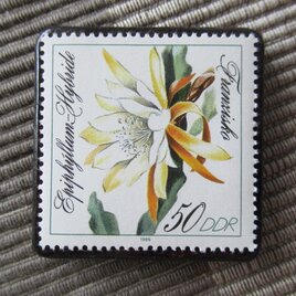 ドイツ　サボテンの花切手ブローチ10804