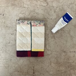キルティングパッチワークのティッシュケース（292)