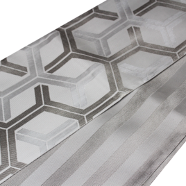 正絹リバーシブル半幅帯｜「亀甲」× 「ボーダー」