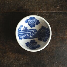 菊の花と流水◆側面に鳳凰。時代物　菊文印判鉢　碗　骨董/antiques　古道具　大正時代