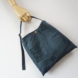 小さな布たちのワンショルダーバッグ　リバーブルー