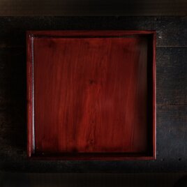 深く美しい色味◆伊勢漆器　胡桃足膳　角盆　古物　古民家　骨董・antiques　明治〜昭和初期　i5