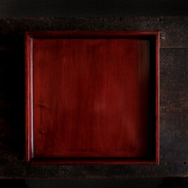 深く美しい色味◆伊勢漆器　胡桃足膳　角盆　古物　古民家　骨董・antiques　明治〜昭和初期　i6