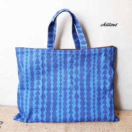 【入園・入学】レッスンバッグ：ブルーストライプ【0318】