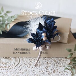 コサージュ ブローチ クレマチス No.071】ケース付き＊入園式 卒園式 入学式 卒業式 結婚式 フォーマル