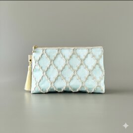 【受注制作】モロッカン生地のタッセル付きポーチ　シレーヌ♦ ギフトにおすすめ♦