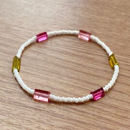 ピンクイエロー トルマリン ブレスレット