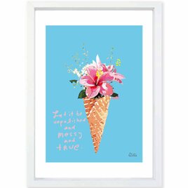 コーンフラワー　花　送料無料 　どうせなら楽しいポスター　イラスト　ポスター　アートポスター　アート/sei検索新着順　3992