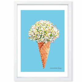 元気な小花　花　送料無料 　どうせなら楽しいポスター　イラスト　ポスター　アートポスター　アート/sei検索新着順　3994