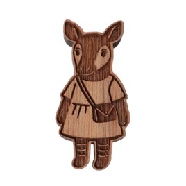 【木ｔｃｈ】クルミの木・ブローチ（オカピ・ストロール）