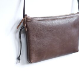 leather shoulder pouch　レザーサコッシュ brown