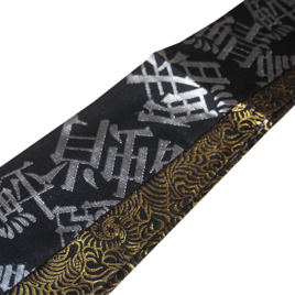 正絹リバーシブル帯｜「鮨ネタ漢字」×「流虎（りゅうこ）」