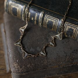 フィリグリーネックレス　アンティークアクセサリー　フランスアンティーク　アンティークのある暮らし