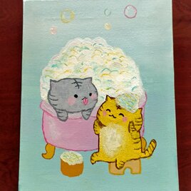 お風呂って気持ちいいにゃ