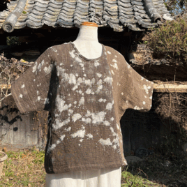 柿渋染め雪晒し プルオーバー26003