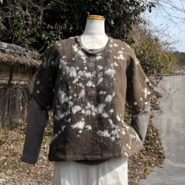 柿渋染め雪晒し プルオーバー26003