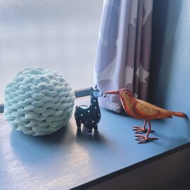 チャンキーニットのクッションオブジェ♡まつぼっくり　シーフォーム