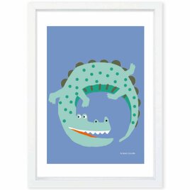 わーいワニ　ワニ　送料無料 　どうせなら楽しいポスター　イラスト　ポスター　アートポスター　アート/sei検索新着順　3515