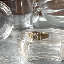 RA151-【 AVON 】エイボン・ヴィンテージリング 1970-80's Emerald Cut Fluted Ring