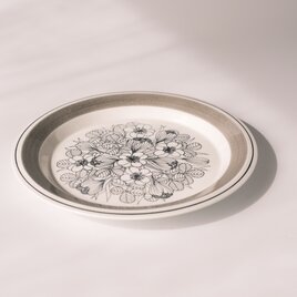 ARABIA Krokus plate アラビア クロッカス 20cmプレート グレーリム①