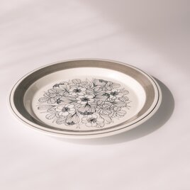 ARABIA Krokus plate アラビア クロッカス 20cmプレート グレーリム②