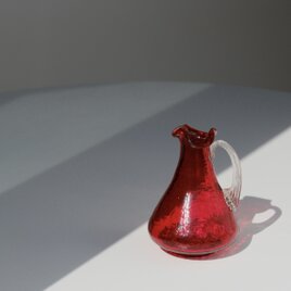 【Pilgrim Glass】アメリカ製 / ヴィンテージ /手吹きガラス / ミニ花瓶 /ルビーレッド