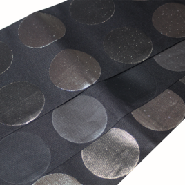 麻絹リバーシブル半幅帯｜「日月」麻絹　試作品