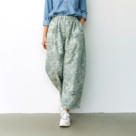 コクーンパンツ【送料込み】着物リメイク　グリーン