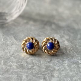 YA233-【 AVON 】エイボン・ヴィンテージイヤリング 1970-80's Faux Lapis Lazuli