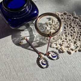 月と星のヴィンテージガラス　No.56