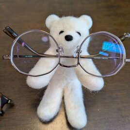 【受注制作】しろくまのメガネスタンド（羊毛フェルト）