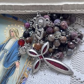 マルチカラーサファイアのロザリオ