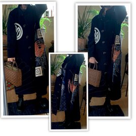 T様専用　古布刺し子布と絵絣からコート