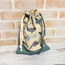 巾着袋　小　【サメ】