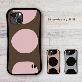 ドット 　耐衝撃 グリップケース iPhoneケース