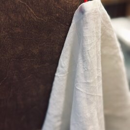 暮らしに馴染む白リネンのキッチンクロス（幅45×丈60)