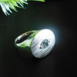 天然ホワイトジルコン　リング