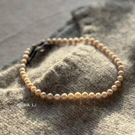 送料無料 受注制作 １点のみ 14KGF カットパールのショートネックレス