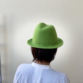 木型で作った ふたこぶフェルトハット