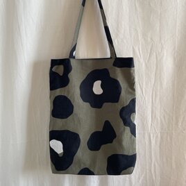 トートバッグ✴︎綿麻✴︎レオパード柄
