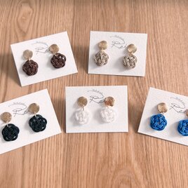 水引梅結びピアス