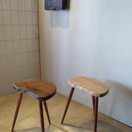 木目が選べる♪スツール　キッチンスツール・サイドテーブル・ディスプレイ・無垢材