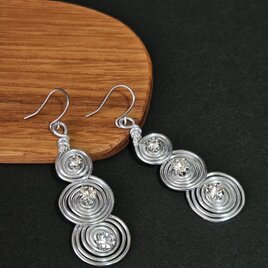 トリプルサークルシルバーピアス