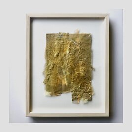 和紙コラージュ/ 原画[太陽②] / Yuss art 抽象画 インテリア