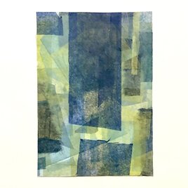 和紙コラージュ/ 原画[森] /Yuss art 抽象画 インテリア