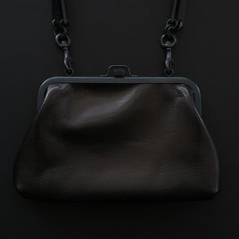 【new】レザーショルダーポーチ ＜鹿革 black＞ ｜TABACO-02