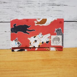 ぴったりが嬉しい！スリム通帳ケース ねこ