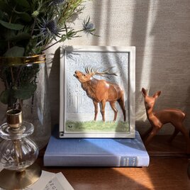 凛々しいヘラジカの陶板＊WWF限定モデル＊ 23cm／北欧／ジィガントフタ／Jie Gantofta／壁飾り