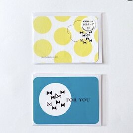 季節限定SALE // 2枚セット 両面表紙の水玉カード