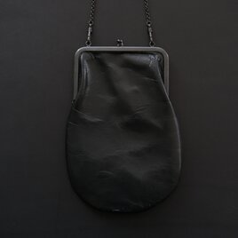 レザーショルダーポーチ　frame porch SLAO-51 ＜鹿革 black＞ 01